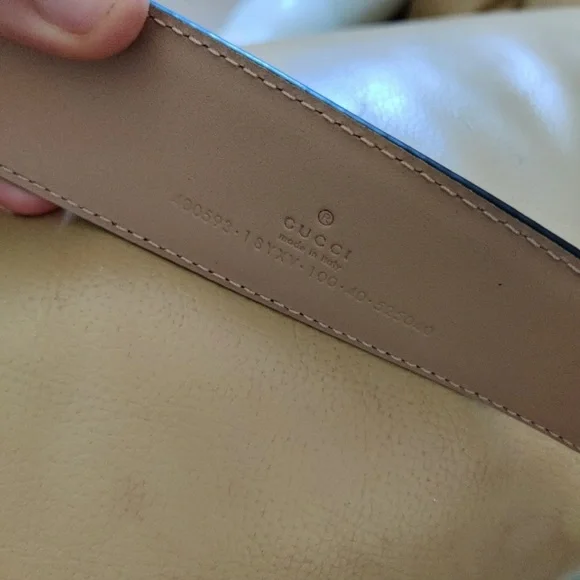 Authentic Rose beige Gucci marmont belt (WIDE) 100 cm Gucci Porcelain Rose Calfskin GG Marmont Wide Belt 90/86  main image 4